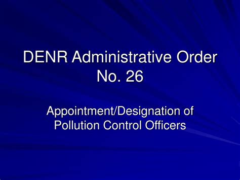 are wildlife enforcement officers happy|DENR ADMINISTRATIVE ORDER SUBJECT ADOPTING THE .